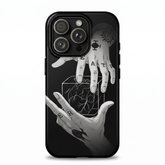 Trafalgar Law One Piece DEATH Tattoo Hands Heart Geometric Box Dark Minimal Monochrome Anime Art Protective Phone Case