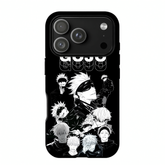 Gojo Satoru Jujutsu Kaisen Black Multi Expression Pose GOJO Bold Name Fan Collage Protective Phone Case