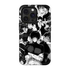 Himeno Chainsaw Man Black Multi Expression Pose HIMENO Bold Name Fan Collage Manga Art Protective Phone Case