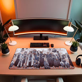 Bleach Anime Desk Mat Gotei 13 Full Squad Soul Reaper Floral Brown Large Gaming Mouse Pad