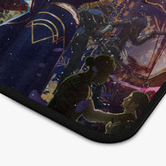 Arcane League of Legends Desk Mat Dark Purple Floral Multi Character Luxury Scene Large Gaming Mouse Pad