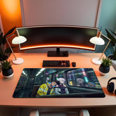 Cyberpunk Edgerunners Desk Mat David Lucy Night City Subway Neon Dark Large Gaming Mouse Pad