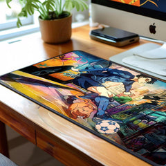 Blue Lock Anime Desk Mat Urban Street City Graffiti Soccer Ball Colorful Large Gaming Mouse Pad