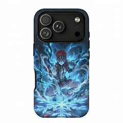 Akaza Demon Slayer Ice Blue Lightning Electric Snowflake Combat Protective Phone Case