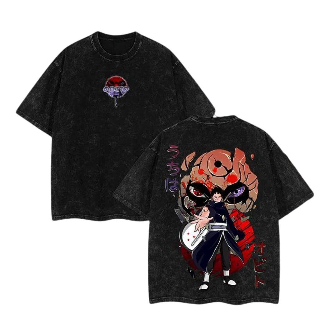 Morukai "Obito Uchiha" Naruto Vintage Washed Oversized T-Shirt