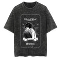 Morukai "L Lawliet" Death Note Vintage Washed Oversized T-Shirt