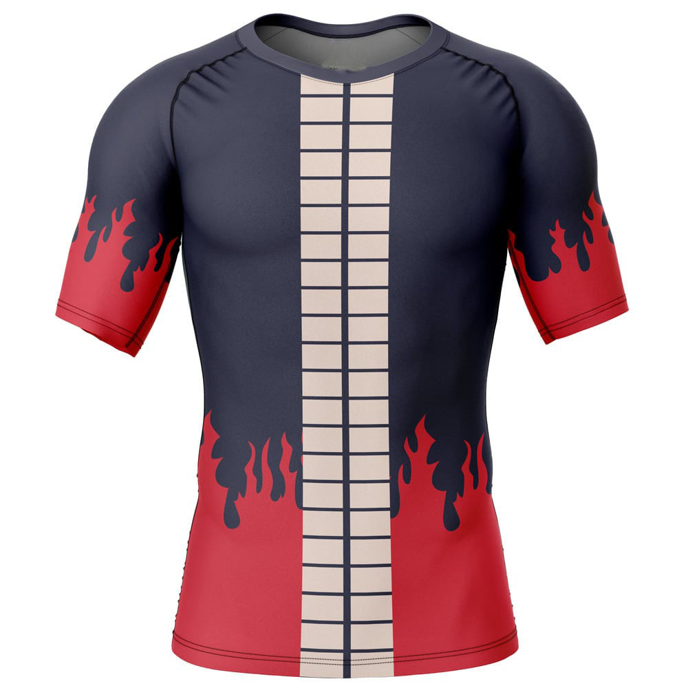 Morukai "Portgas D. Ace" One Piece Short Sleeve Rash Guard Compression Shirt