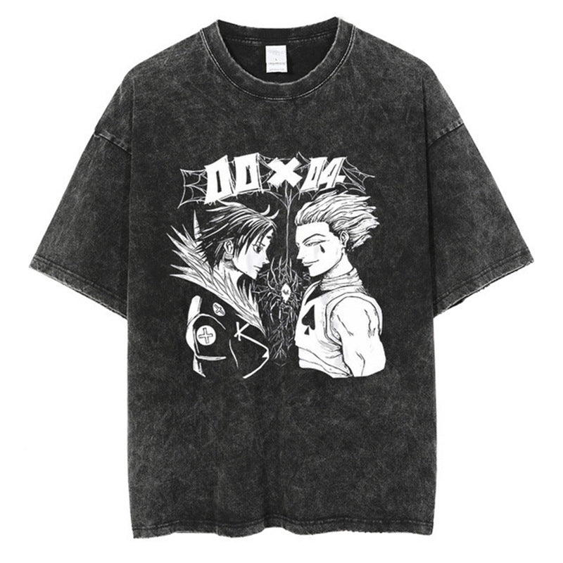 Morukai "Chrollo Lucilfer & Hisoka Morow" Hunter x Hunter Vintage Washed Oversized T-Shirt