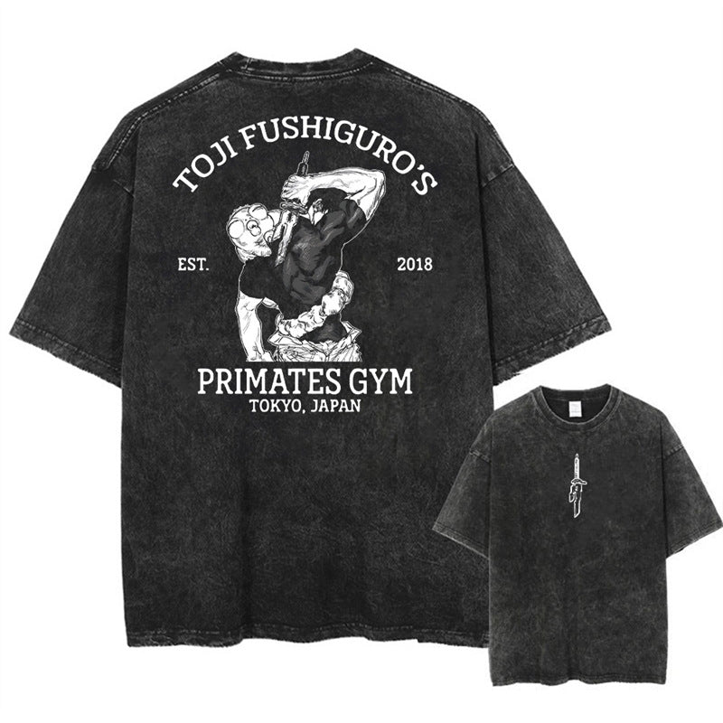 Morukai "Toji Fushiguro" Jujutsu Kaisen Vintage Washed Oversized T-Shirt