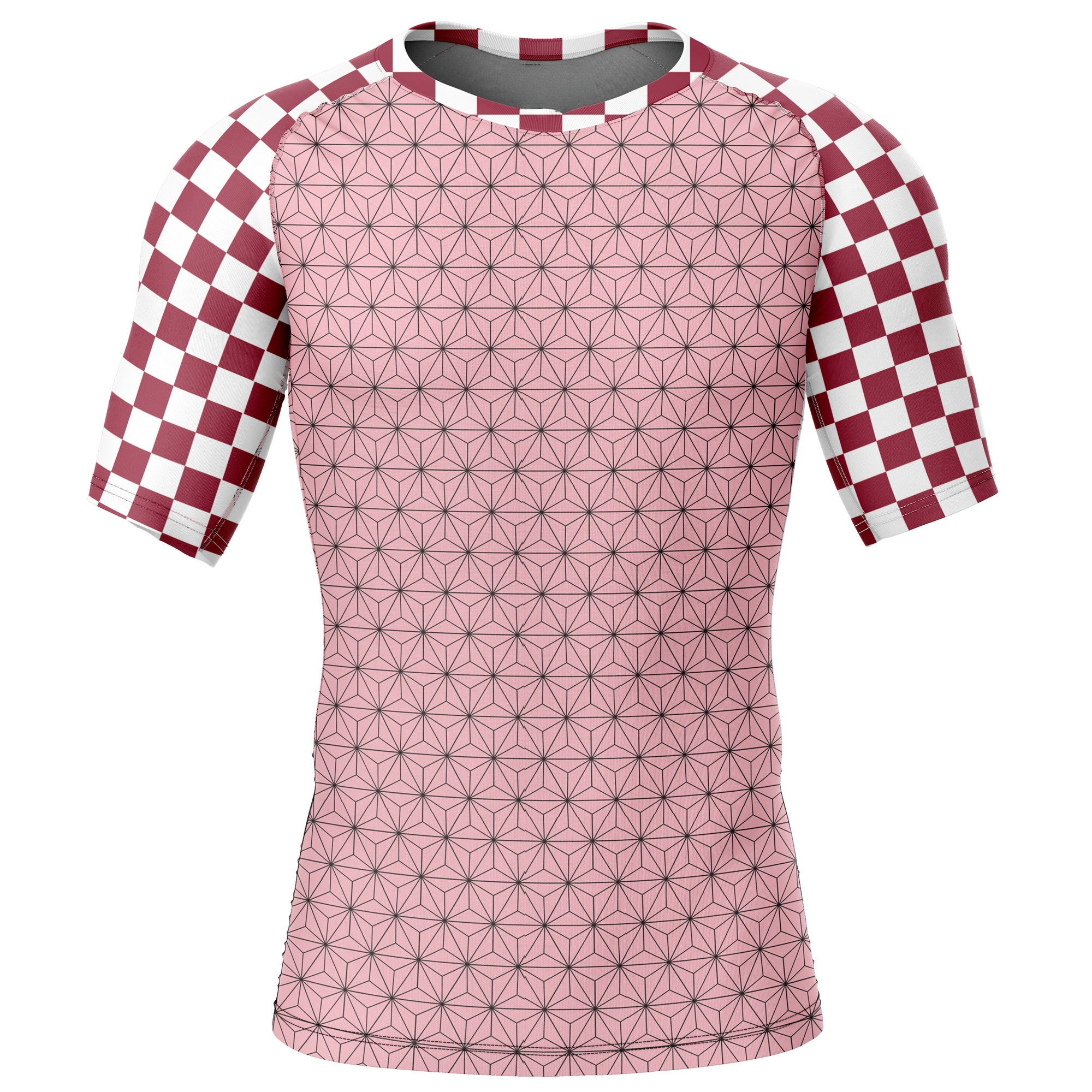 Morukai "Nezuko Kamado" Demon Slayer: Kimetsu no Yaiba Short Sleeve Rash Guard Compression Shirt