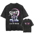 Morukai "Upper Rank Three" Demon Slayer Vintage Washed Oversized T-Shirt