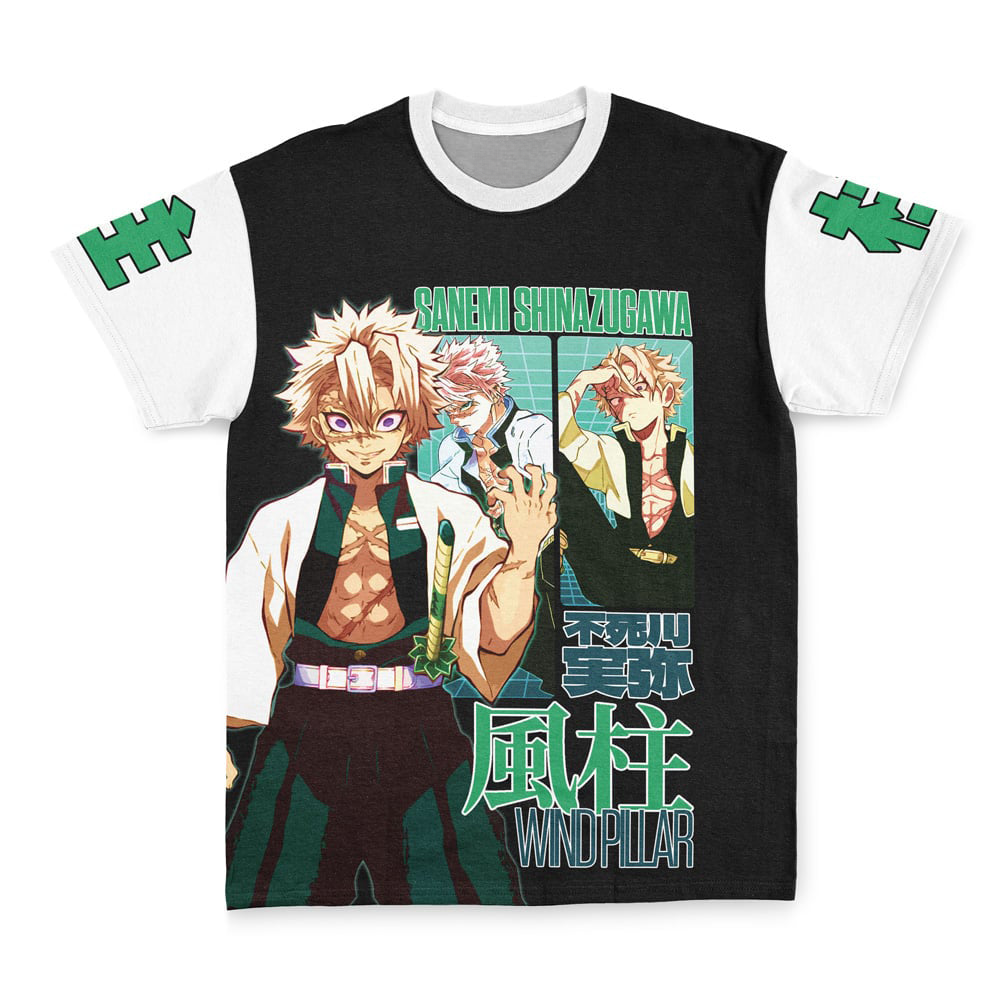Morukai "Sanemi Shinazugawa Wind Pillar" Demon Slayer: Kimetsu no Yaiba Streetwear T-Shirt V1