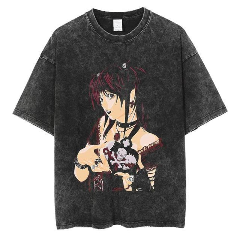 Morukai "Misa Amane" Death Note Vintage Washed Oversized T-Shirt
