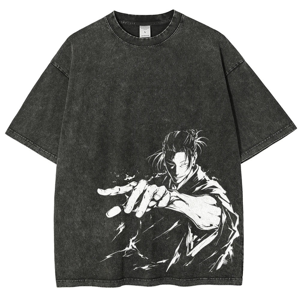 Morukai "Suguru Geto" Jujutsu Kaisen Vintage Washed Oversized T-Shirt V2