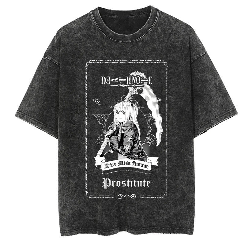 Morukai "Misa Amane" Death Note Vintage Washed Oversized T-Shirt