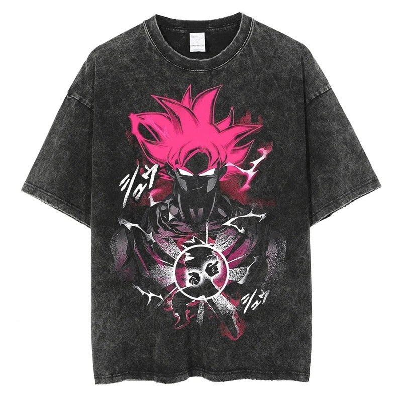Morukai "Goku Black" Dragon Ball Vintage Washed Oversized T-Shirt
