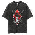 Morukai "Asta" Black Clover Vintage Washed Oversized T-Shirt