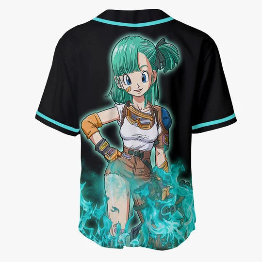 Morukai "3D Anime Bulma Custom Fandom -Dragon Ball Baseball Tee