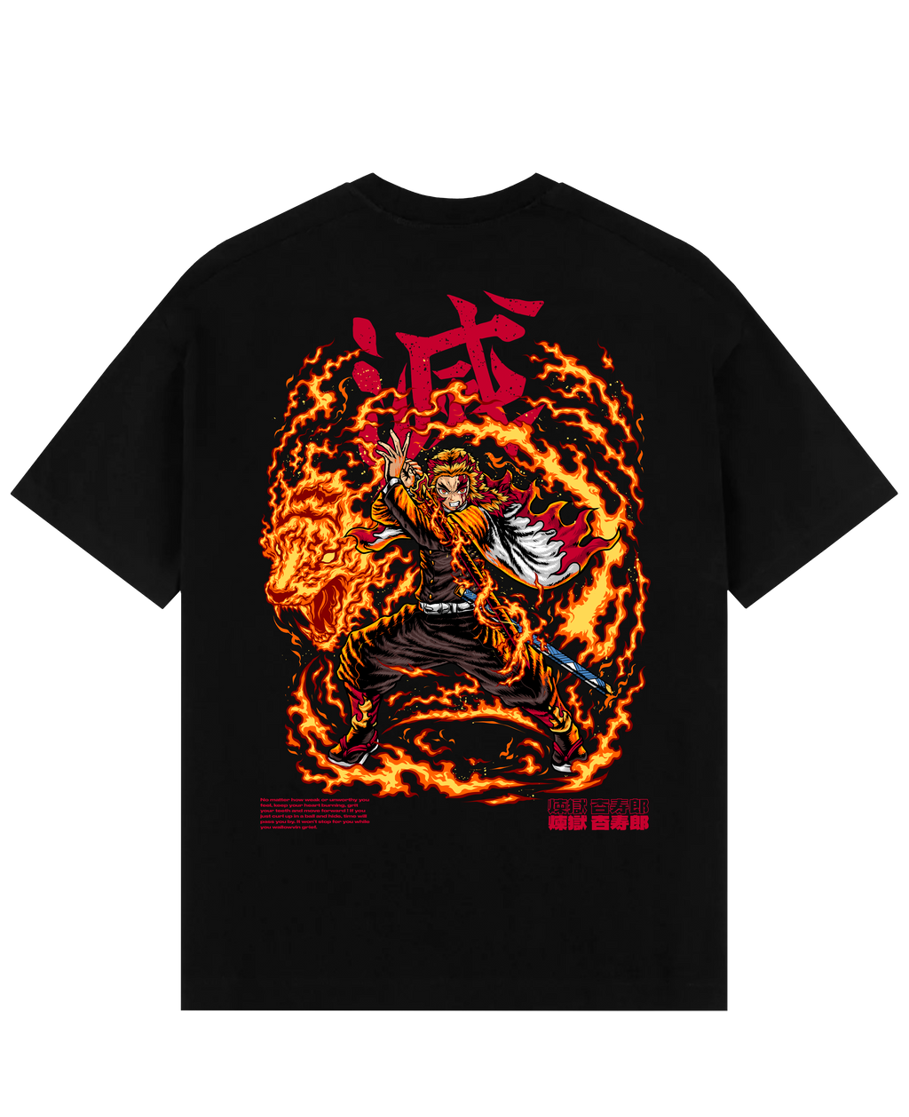 Morukai "Rengoku x Flaming Tiger" Demon Slayer: Kimetsu no Yaiba Unisex T-Shirt