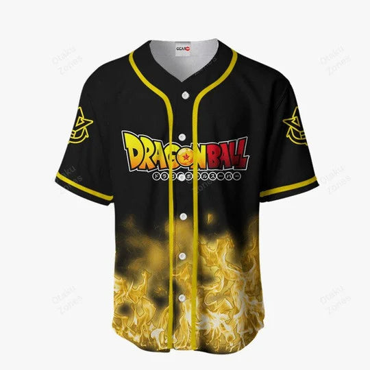 Morukai "3D Anime Vegeta Super Saiyan Custom Fandom - Dragon Ball Baseball Tee