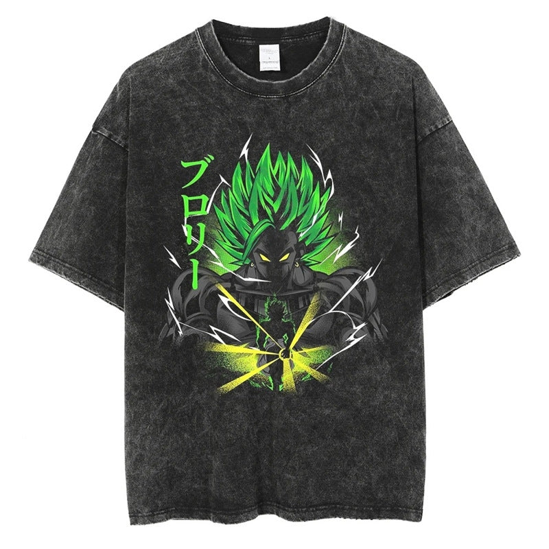 Morukai "Broly" Dragon Ball Vintage Washed Oversized T-Shirt