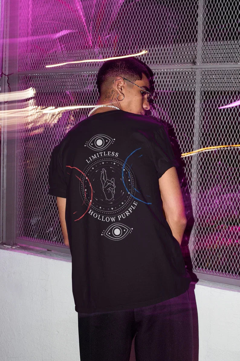 Morukai "Satoru Gojo Cursed Technique - Back" Jujustu Kaisen Unisex T-Shirt