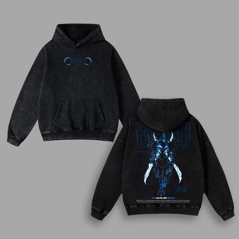 Morukai "Beru" Solo Leveling Vintage Oversized Hoodie