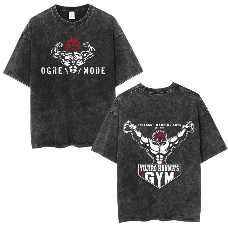 Morukai "Orge Mode" Baki Hanma Vintage Washed Oversized T-Shirt