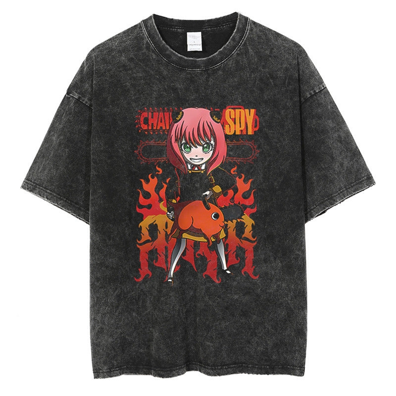 Morukai "Anyata" Spy x Family Vintage Washed Oversized T-Shirt