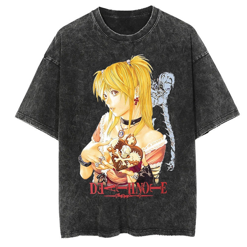 Morukai "Misa Amane" Death Note Vintage Washed Oversized T-Shirt