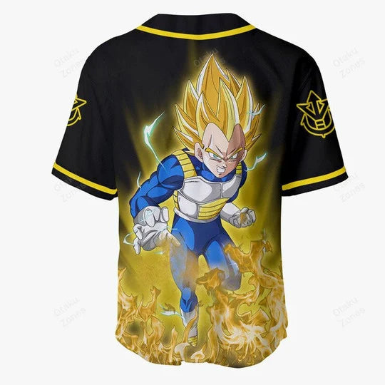 Morukai "3D Anime Vegeta Super Saiyan Custom Fandom - Dragon Ball Baseball Tee