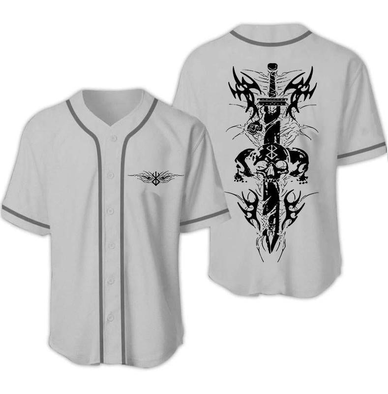 Morukai "Berserk Skull Death Metal Baseball Jersey