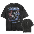 Morukai "Tanjiro Kamado" Demon Slayer Kimetsu no Yaiba Vintage Washed Oversized T-Shirt