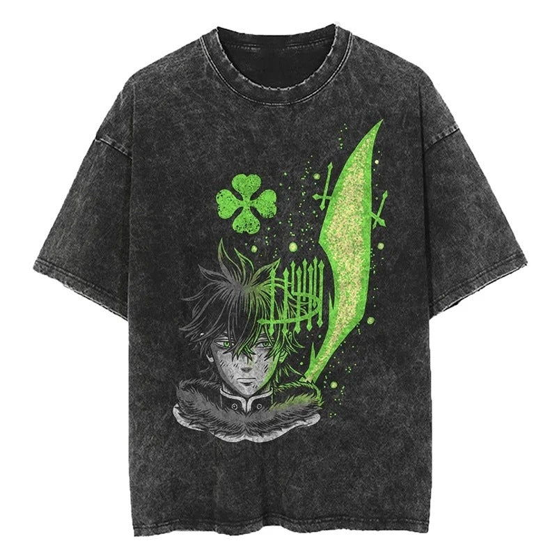 Morukai "Yuno" Black Clover Vintage Washed Oversized T-Shirt