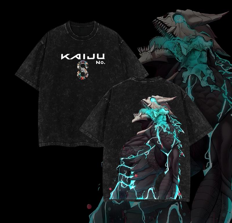 Morukai "The Strongest Kaiju" Kaiju No. 8 Vintage Washed Oversized T-Shirt