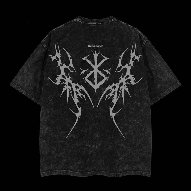Morukai "Brand of Sacrifice" Berserk Vintage Washed Oversized T-Shirt