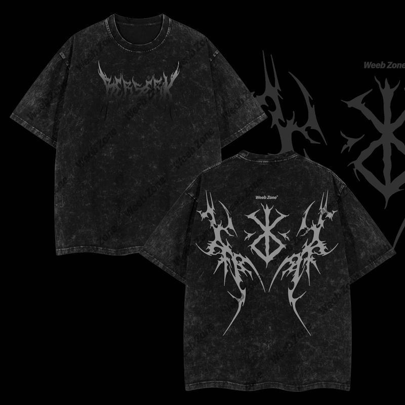 Morukai "Brand of Sacrifice" Berserk Vintage Washed Oversized T-Shirt