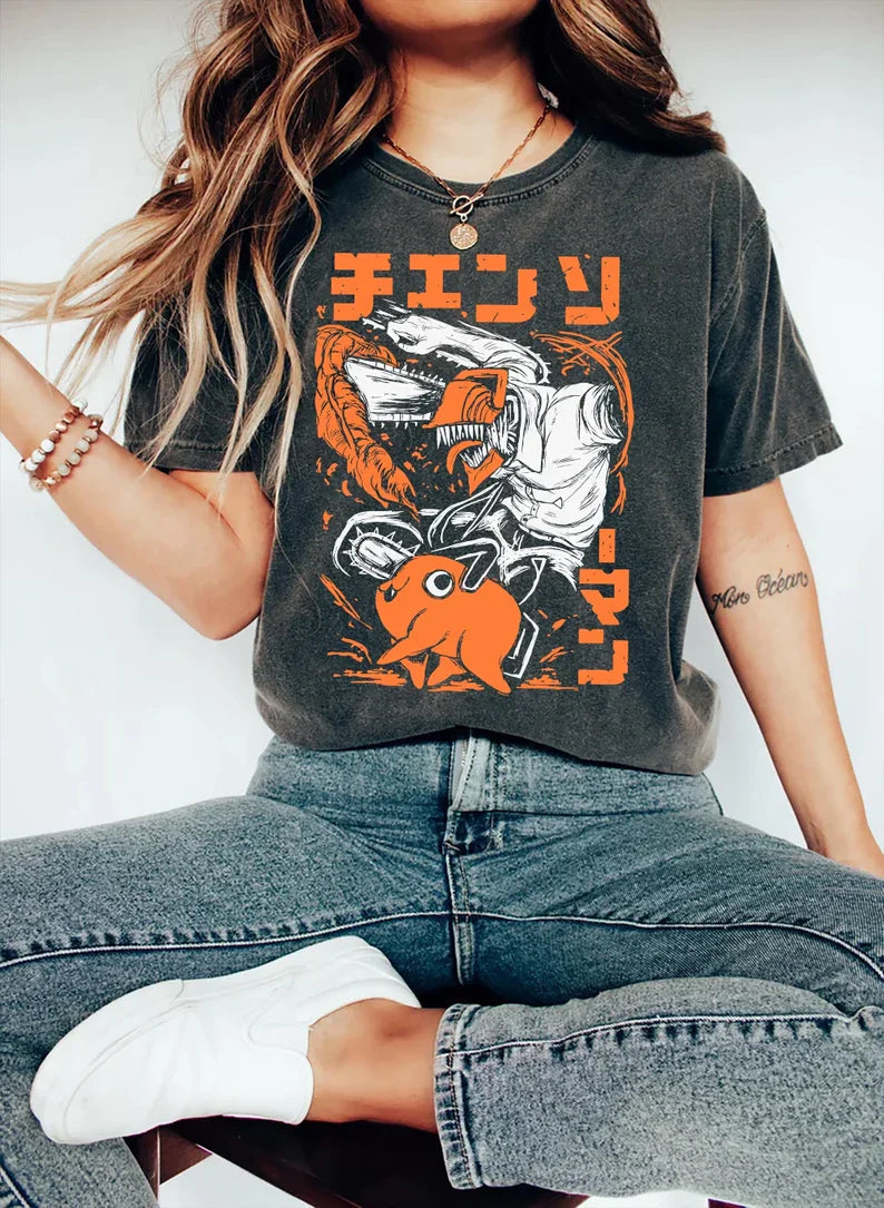 Morukai "Denji Pochita Chainsaw Devil" Chainsaw Man Unisex T-Shirt V5
