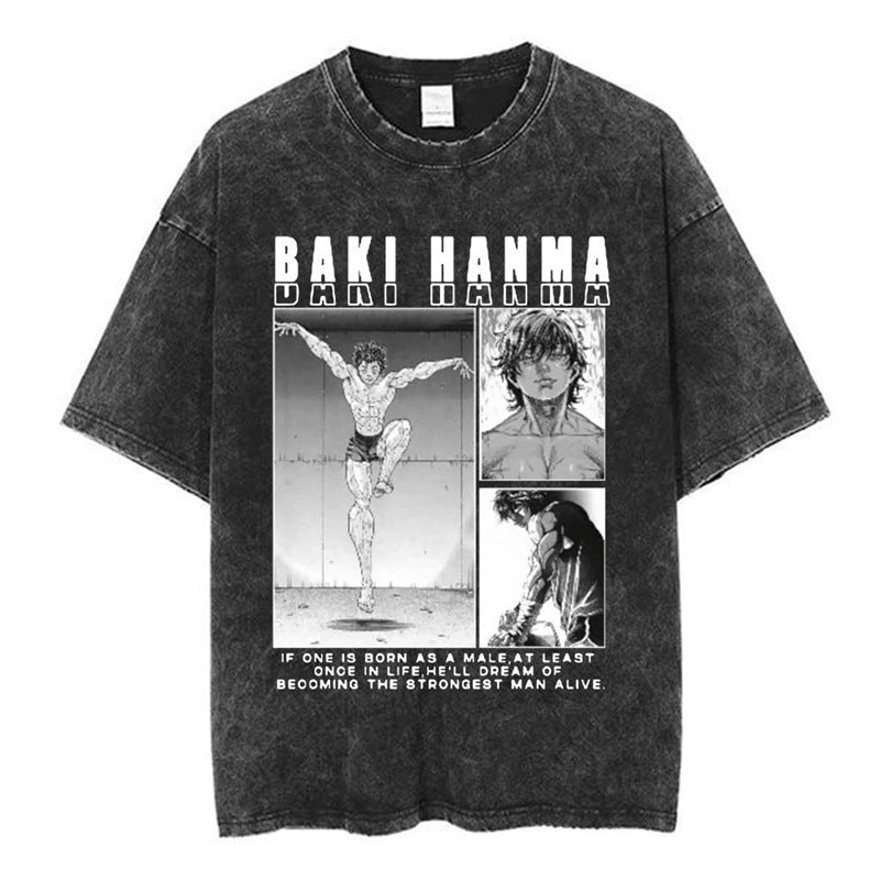Morukai "Dream" Baki Hanma Vintage Washed Oversized T-Shirt