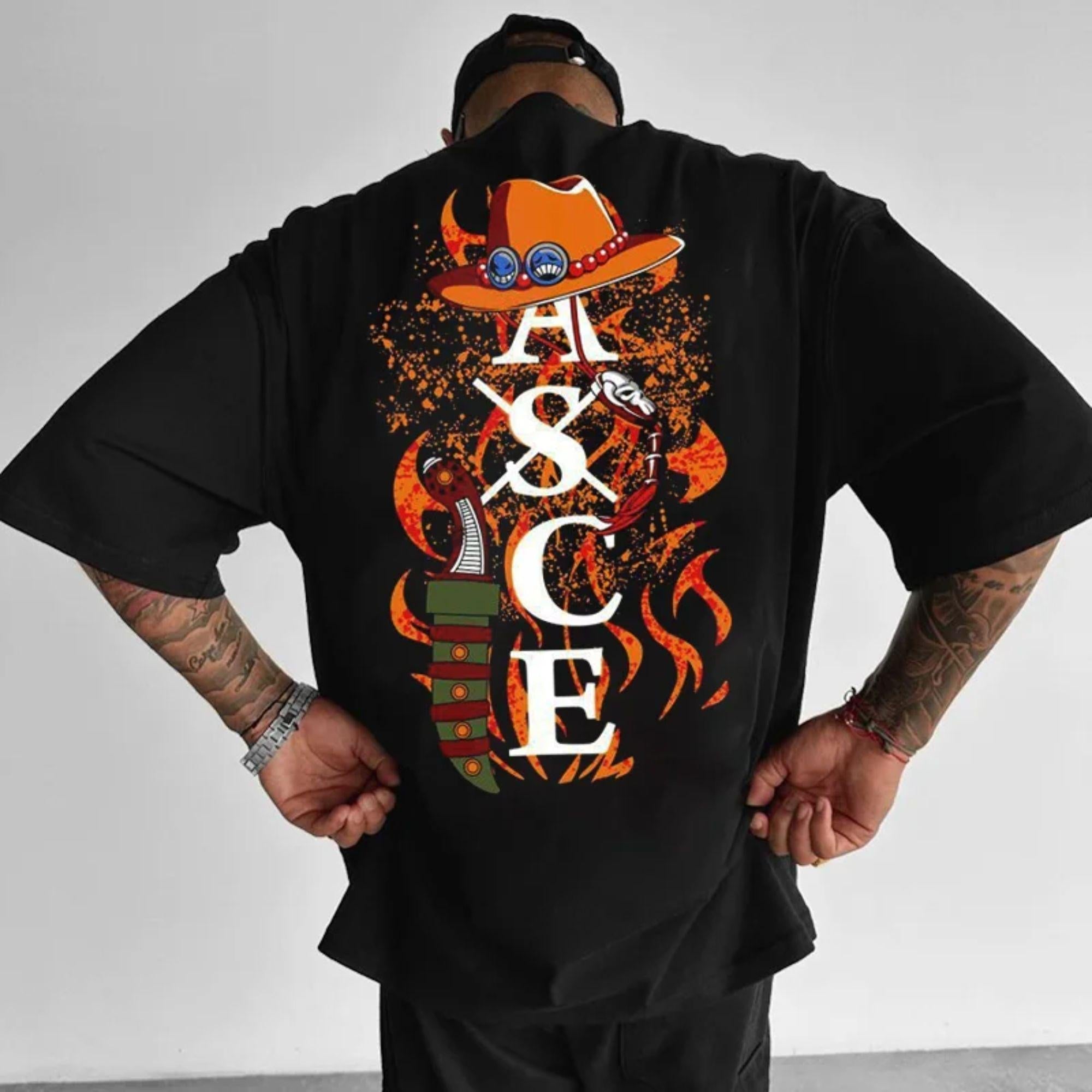 Morukai "ASCE Portgas D. Ace" One Piece Unisex T-Shirt