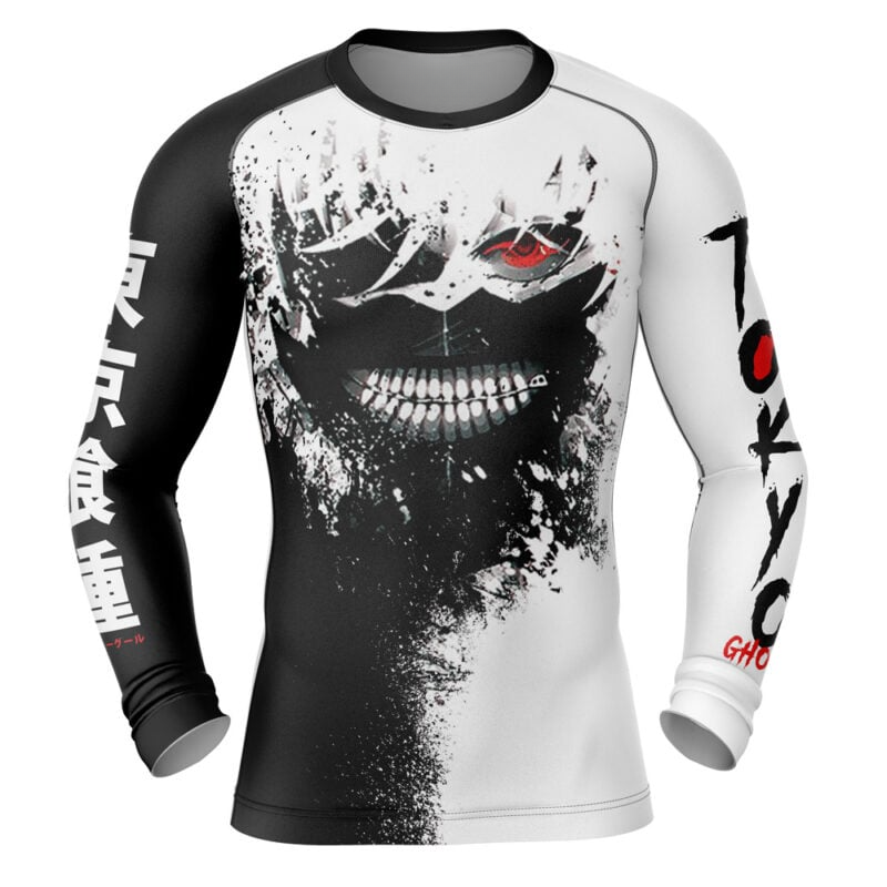 Morukai "Ken Kaneki" Tokyo Ghoul Long Sleeve Rash Guard Compression Shirt