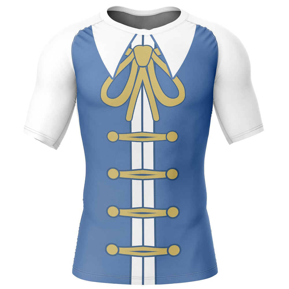 Morukai "Lucy Heartfilia Fairy Tail Short Sleeve Rash Guard Compression Shirt
