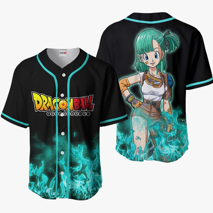 Morukai "3D Anime Bulma Custom Fandom -Dragon Ball Baseball Tee