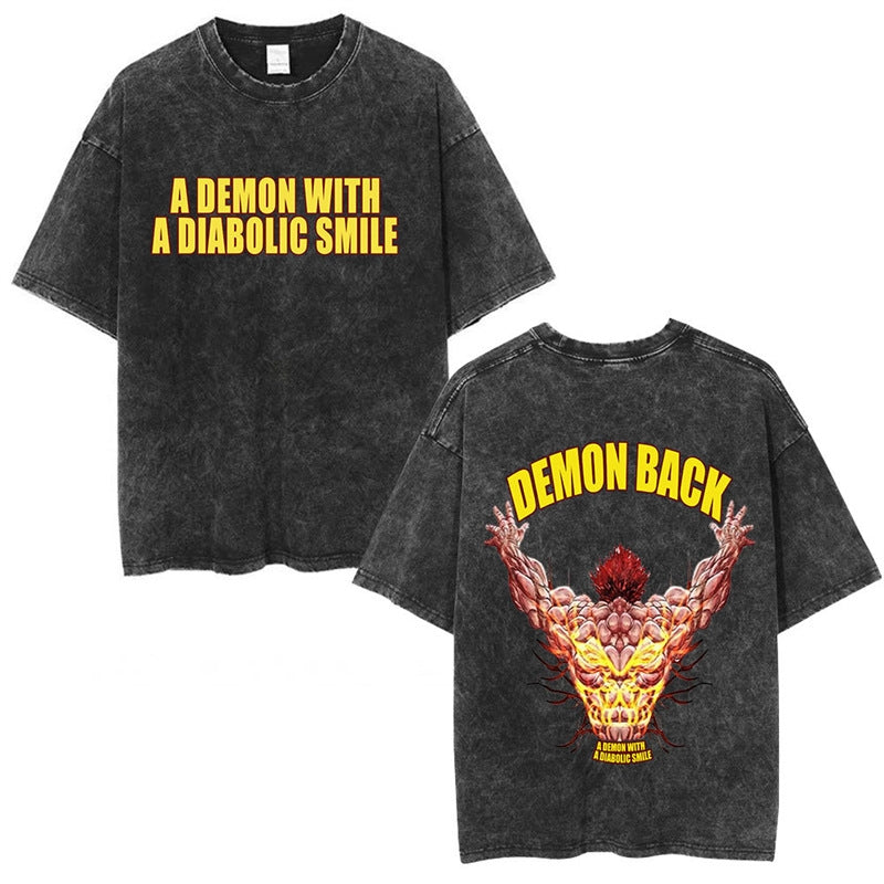 Morukai "Yujiro Hanma" Baki Hanma Vintage Washed Oversized T-Shirt