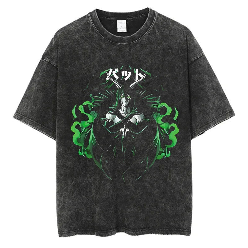 Morukai "Ulquiorra Cifer" Bleach Vintage Washed Oversized T-Shirt