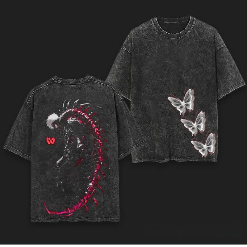 Morukai "Ken Kaneki Centipede Form" Tokyo Ghoul Vintage Washed Oversized T-Shirt