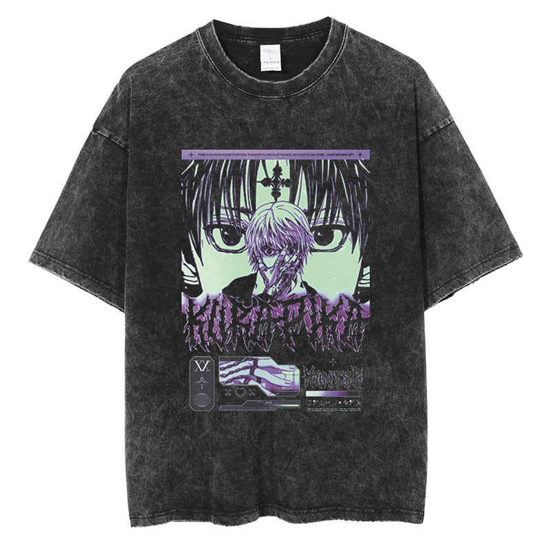 Morukai "Chain of Vengeance" Hunter x Hunter Vintage Washed Oversized T-Shirt