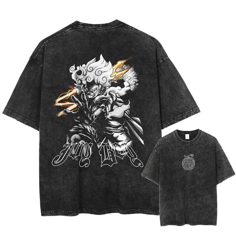 Morukai "Monkey D. Luffy" One Piece Vintage Washed Oversized T-Shirt