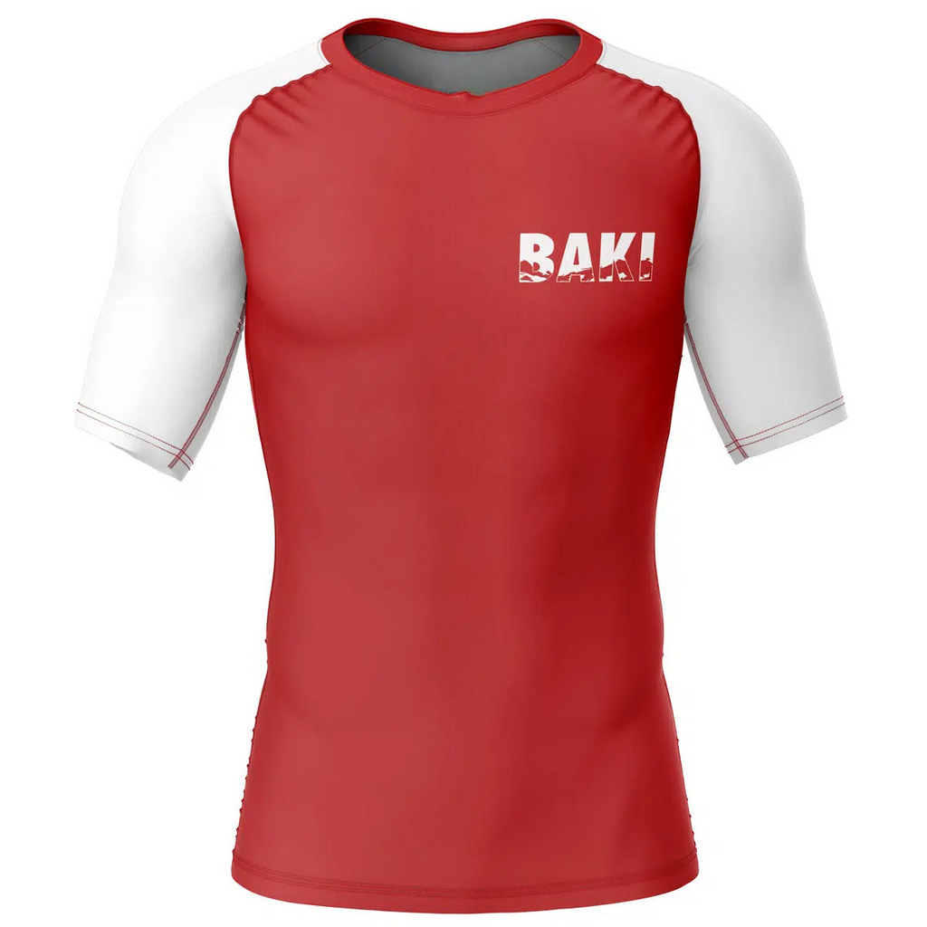 Morukai "Baki Hanma" Baki Short Sleeve Rash Guard Compression Shirt