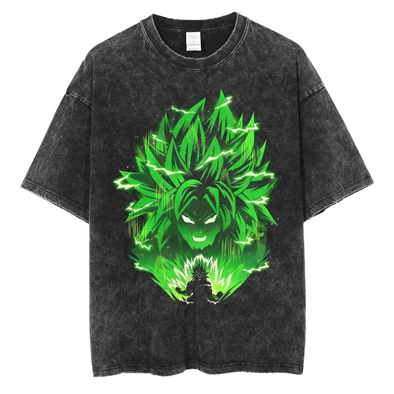 Morukai "Broly" Dragon Ball Vintage Washed Oversized T-Shirt